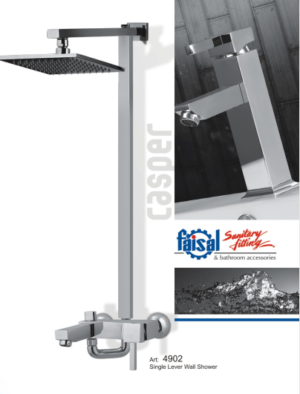 Casper single lever Rectangular Shower Set Faisal Sanitary