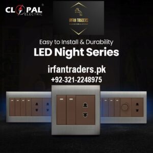 Clopal Electric Switches Coffee Brown LED Night Rider Karachi