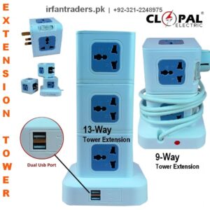 Clopal Extension Tower socket with USB Fast Charger prices karachi pakistan