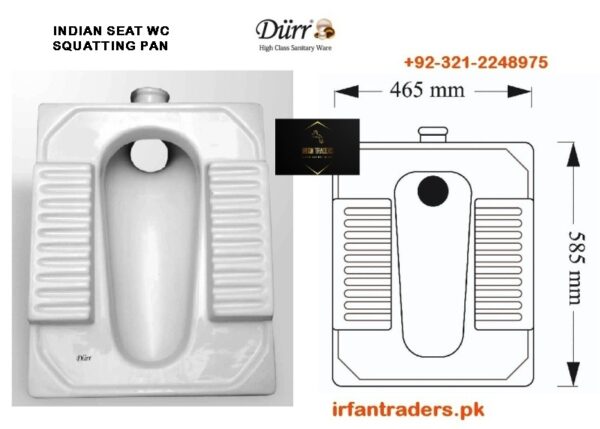 Durr Ceramics Indian WC Squatting Pan DR36 price rates in karachi
