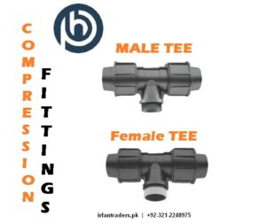 Male Female Tee Compression Fitting Hydroplast PP PE