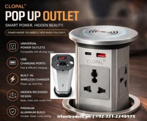 h2 Hydraulic lifting socket with Wireless Charger Clopal Karachi
