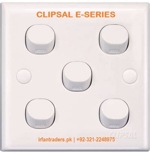 5 Gang Clipsal Schneider E Series Switch Socket price karachi
