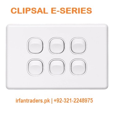 clipsal Schneider e series switch socket 6 gang Karachi